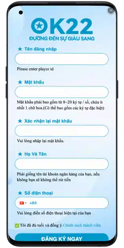 Đăng Ký OK22 Siêu Nhanh – Bắt Đầu Chơi Ngay Hôm Nay!